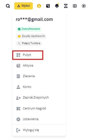 Przejście do pulpitu 