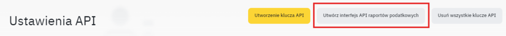 Utworzenie interfejsu API do raportów podatkowych Binance