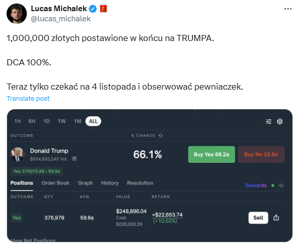 Zakład Michałka na Trumpa