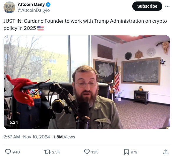 Hoskinson o byciu w administracji trumpa